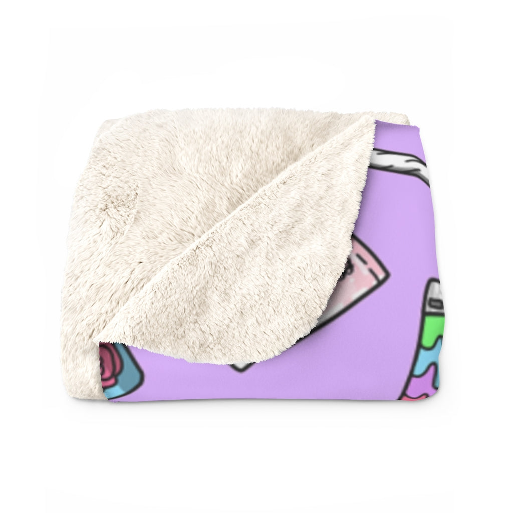 "Blazed & Boujee" Sherpa Fleece Blanket