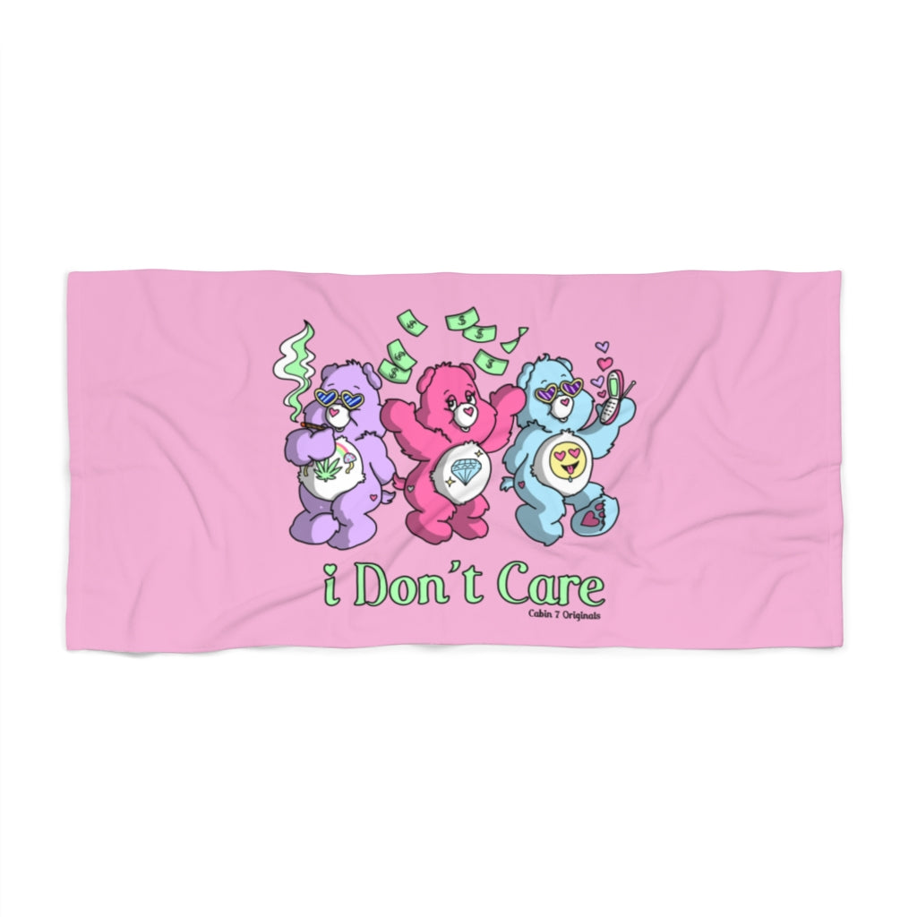 I Don't Care Beach Towel