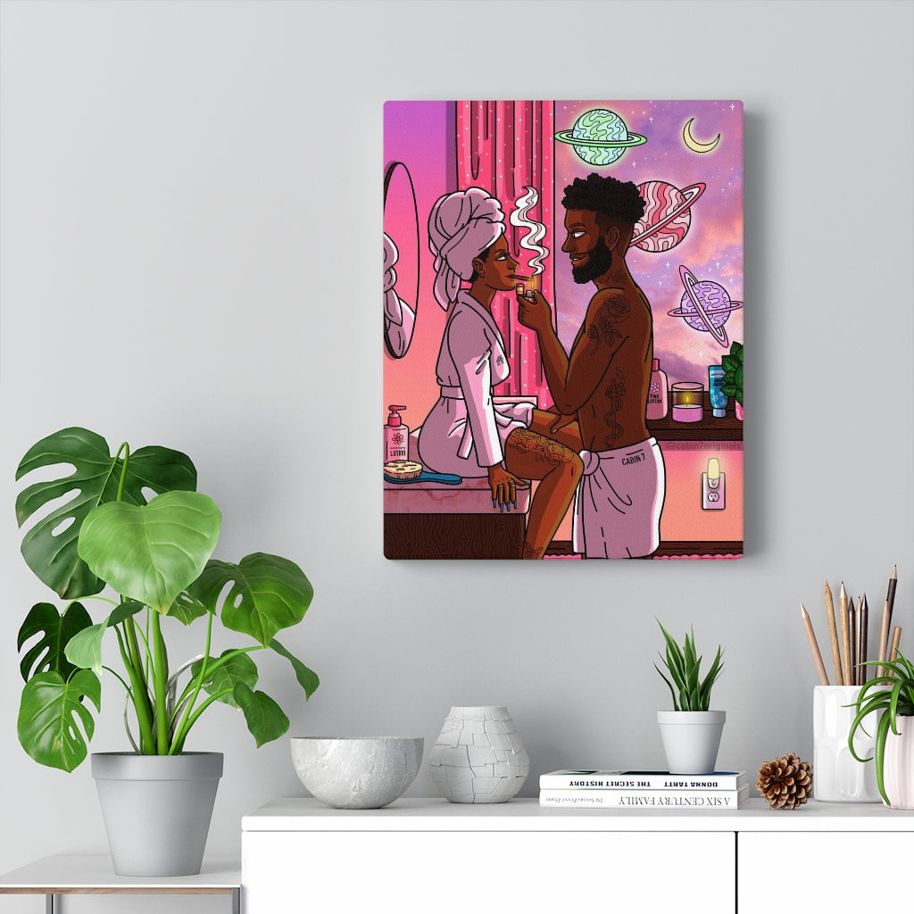 "Bath Time Blunt" Canvas Print