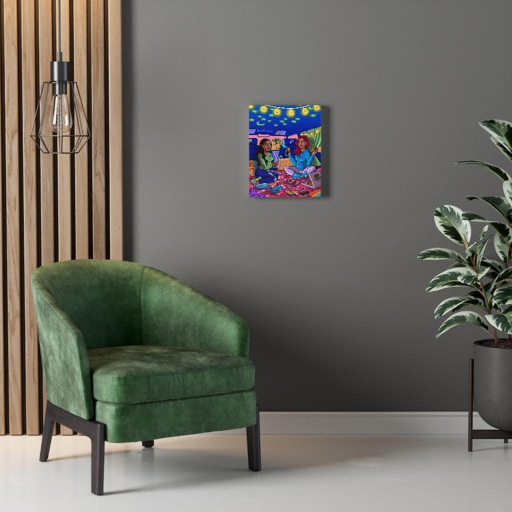 "Pizza & Dabs" Canvas Print