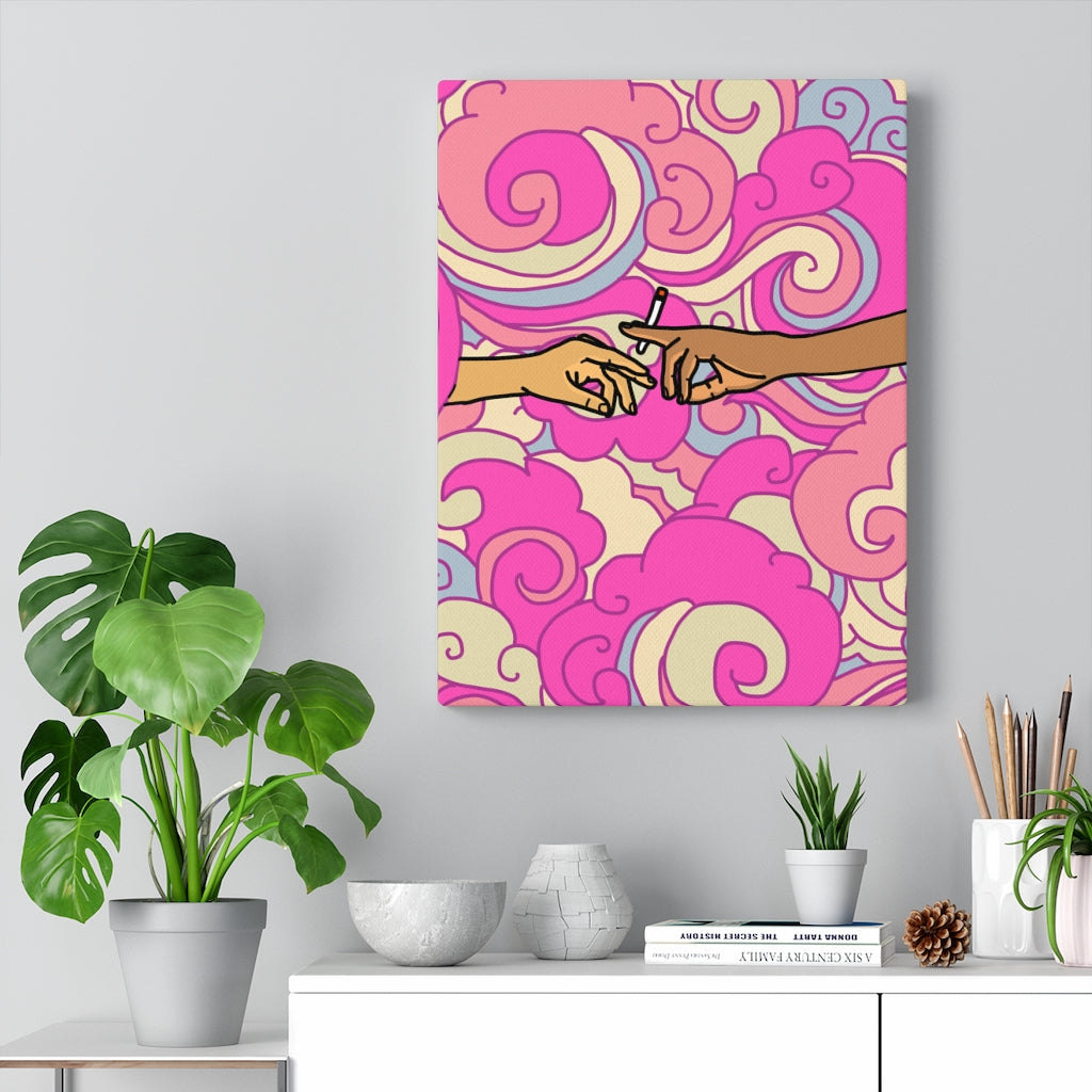 "Joint Custody" (PINK) Canvas Print