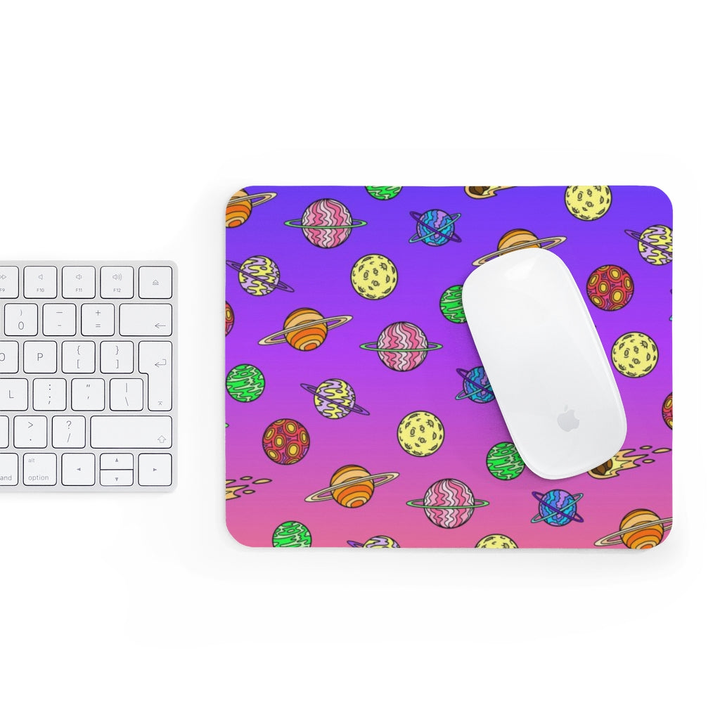 Neon Planets Mousepad