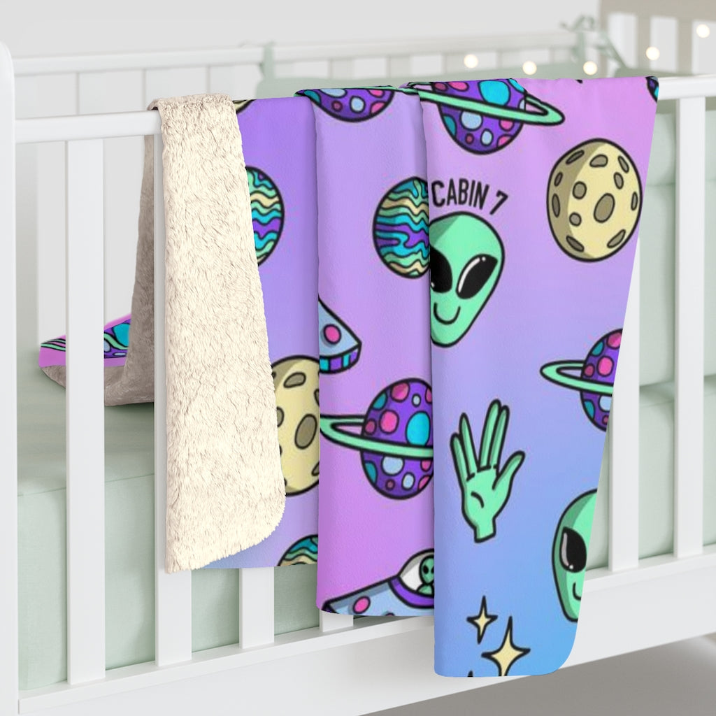 "Aliens" Sherpa Fleece Blanket