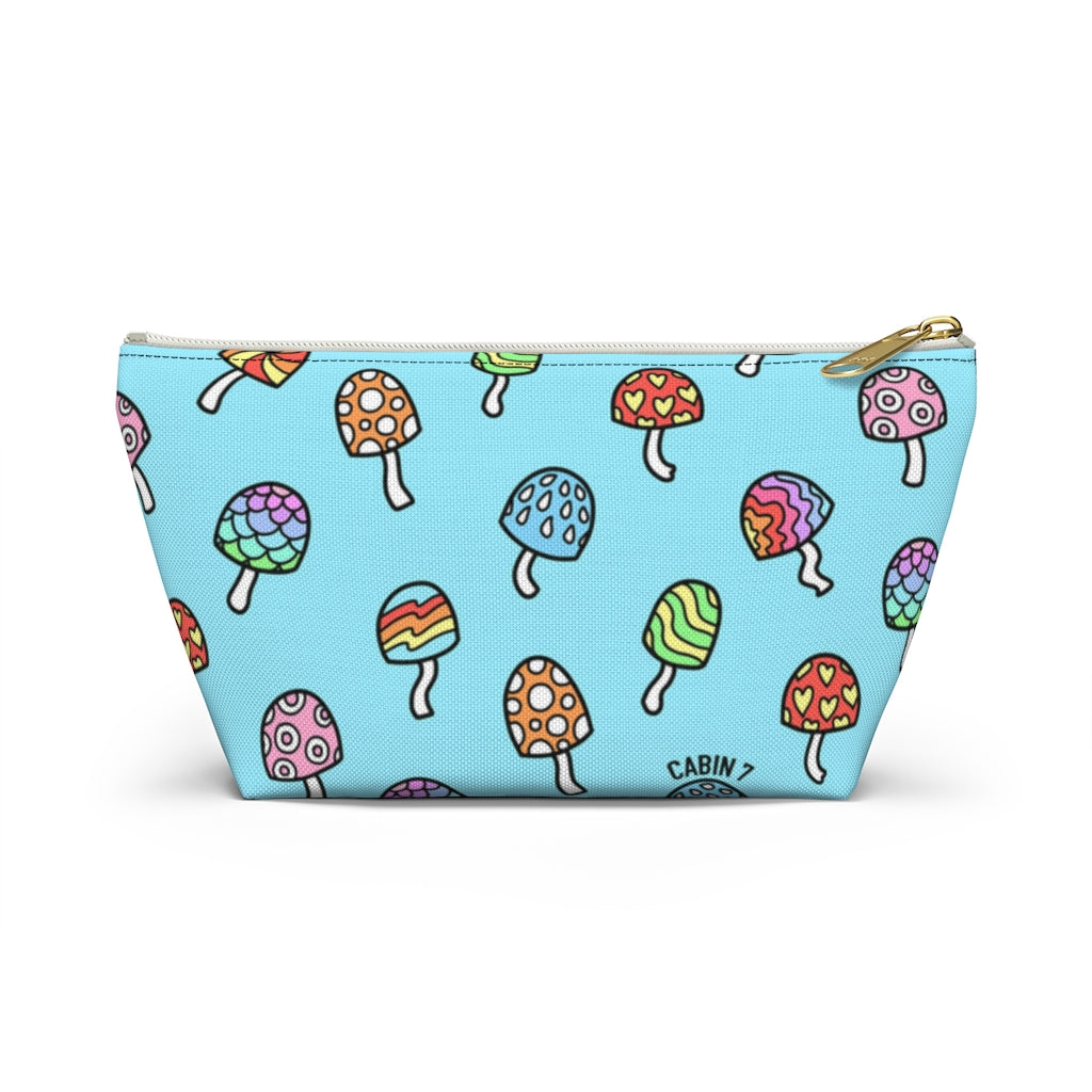 Blue Shrooms Zipper Pouch