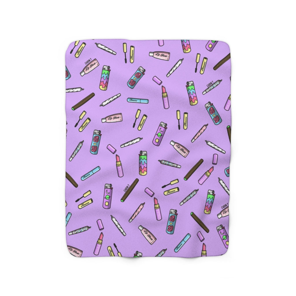 "Blazed & Boujee" Sherpa Fleece Blanket