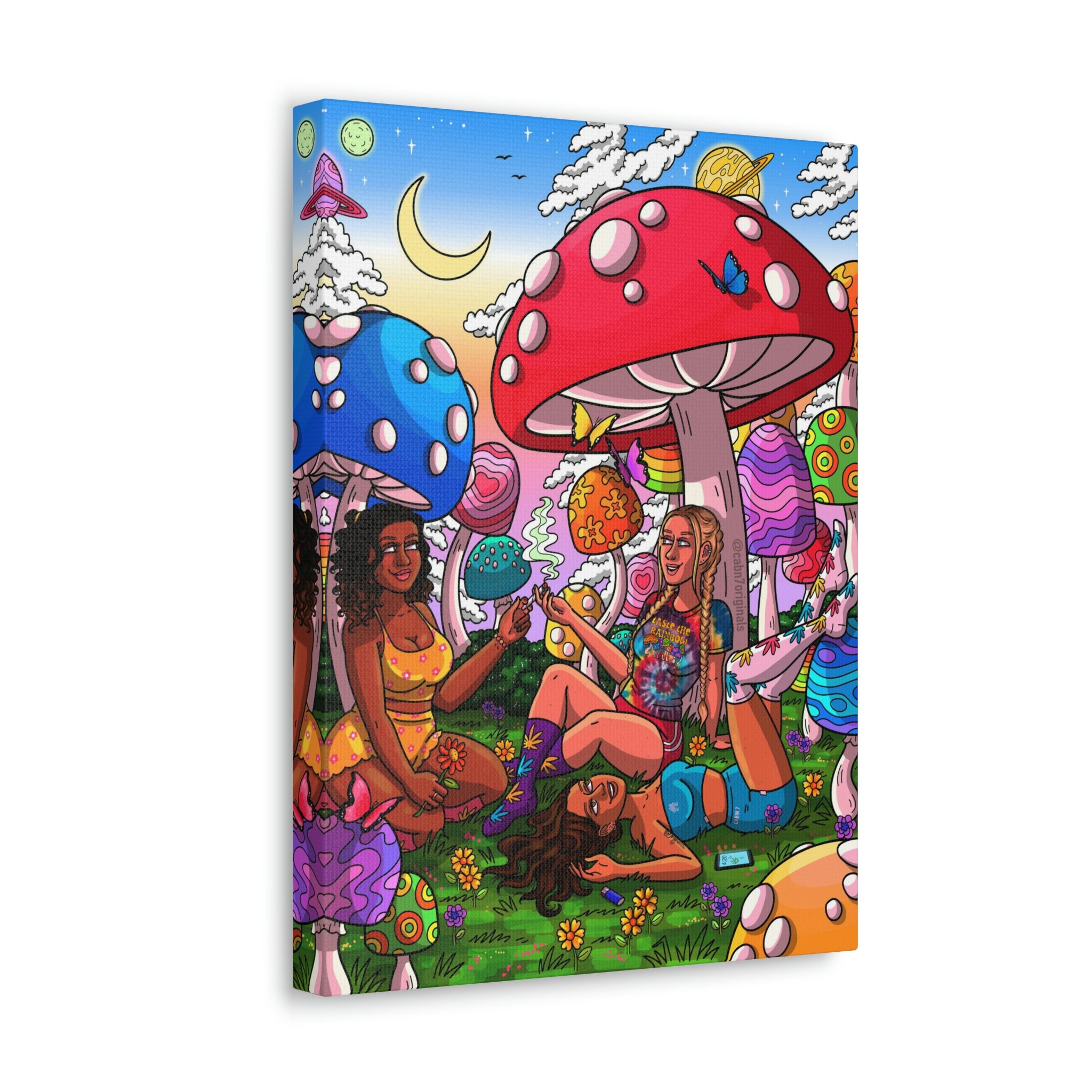 "Mushroom Meadow" Canvas Print