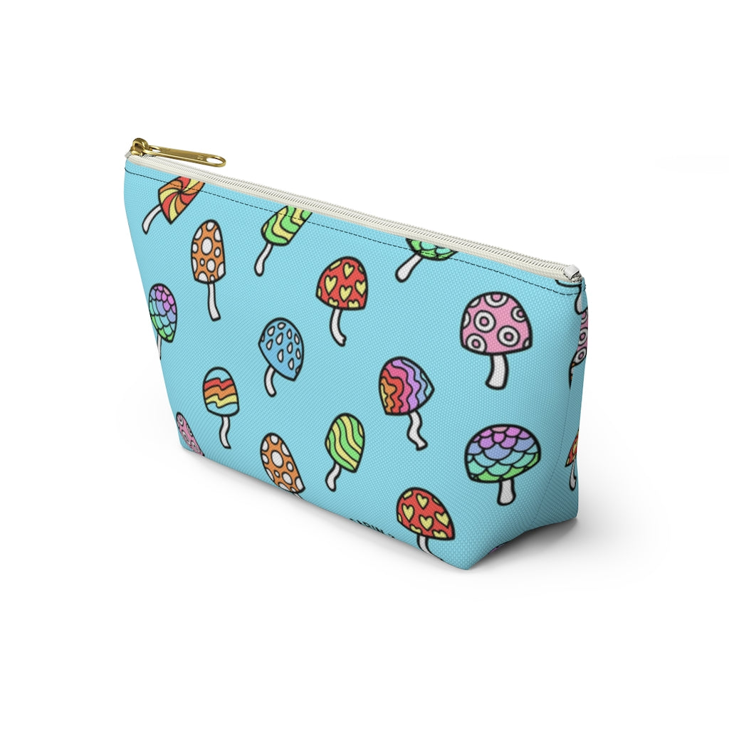 Blue Shrooms Zipper Pouch