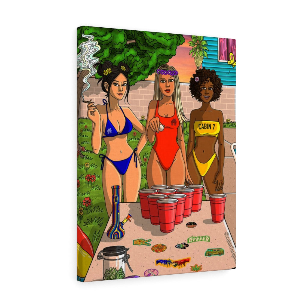 "Pong Girls" Canvas Print