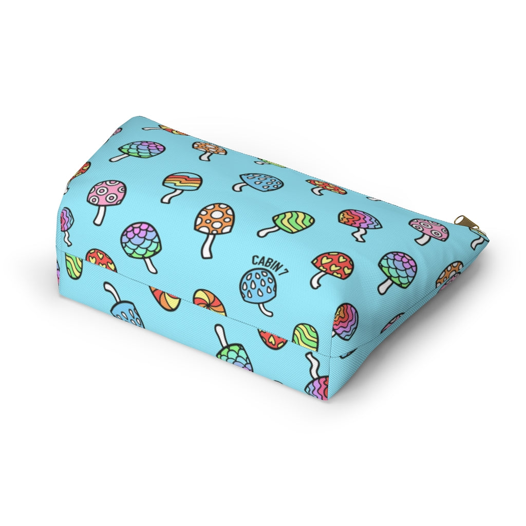 Blue Shrooms Zipper Pouch