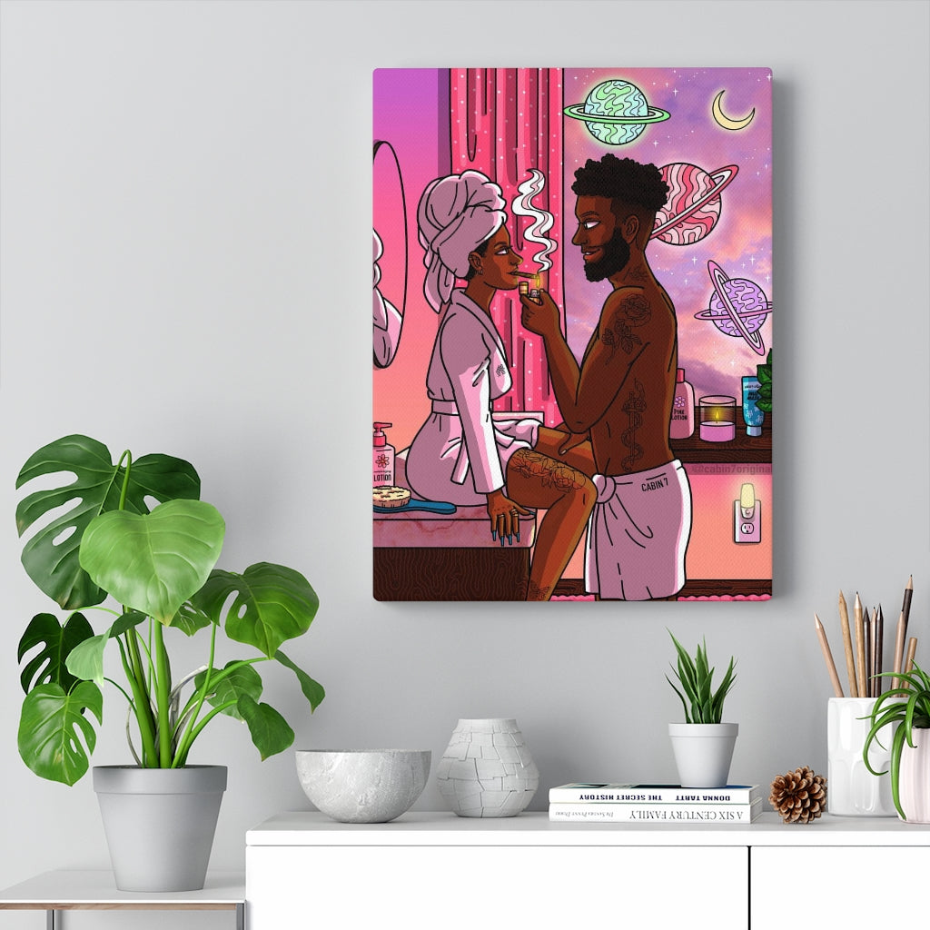 "Bath Time Blunt" Canvas Print