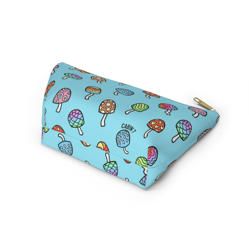 Blue Shrooms Zipper Pouch
