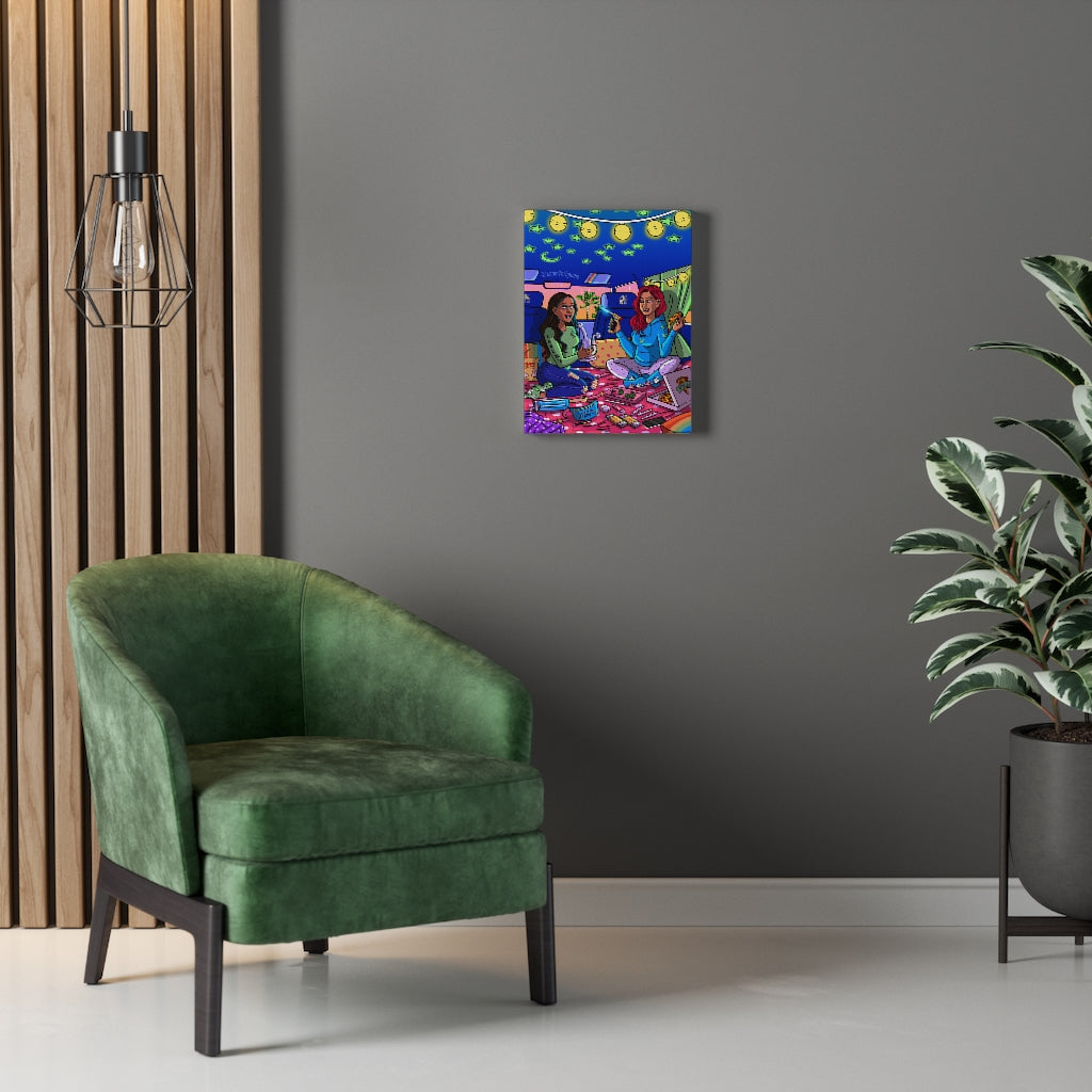 "Pizza & Dabs" Canvas Print