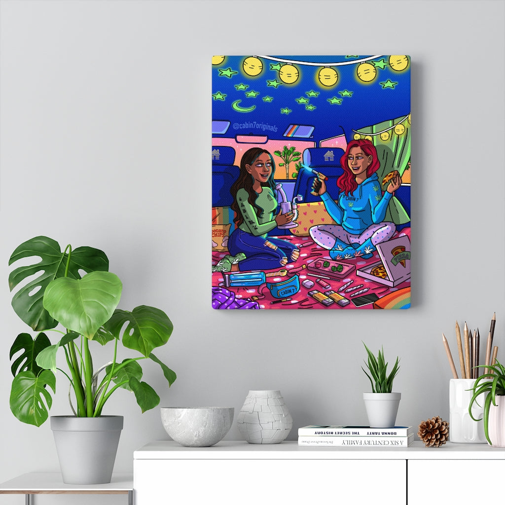 "Pizza & Dabs" Canvas Print