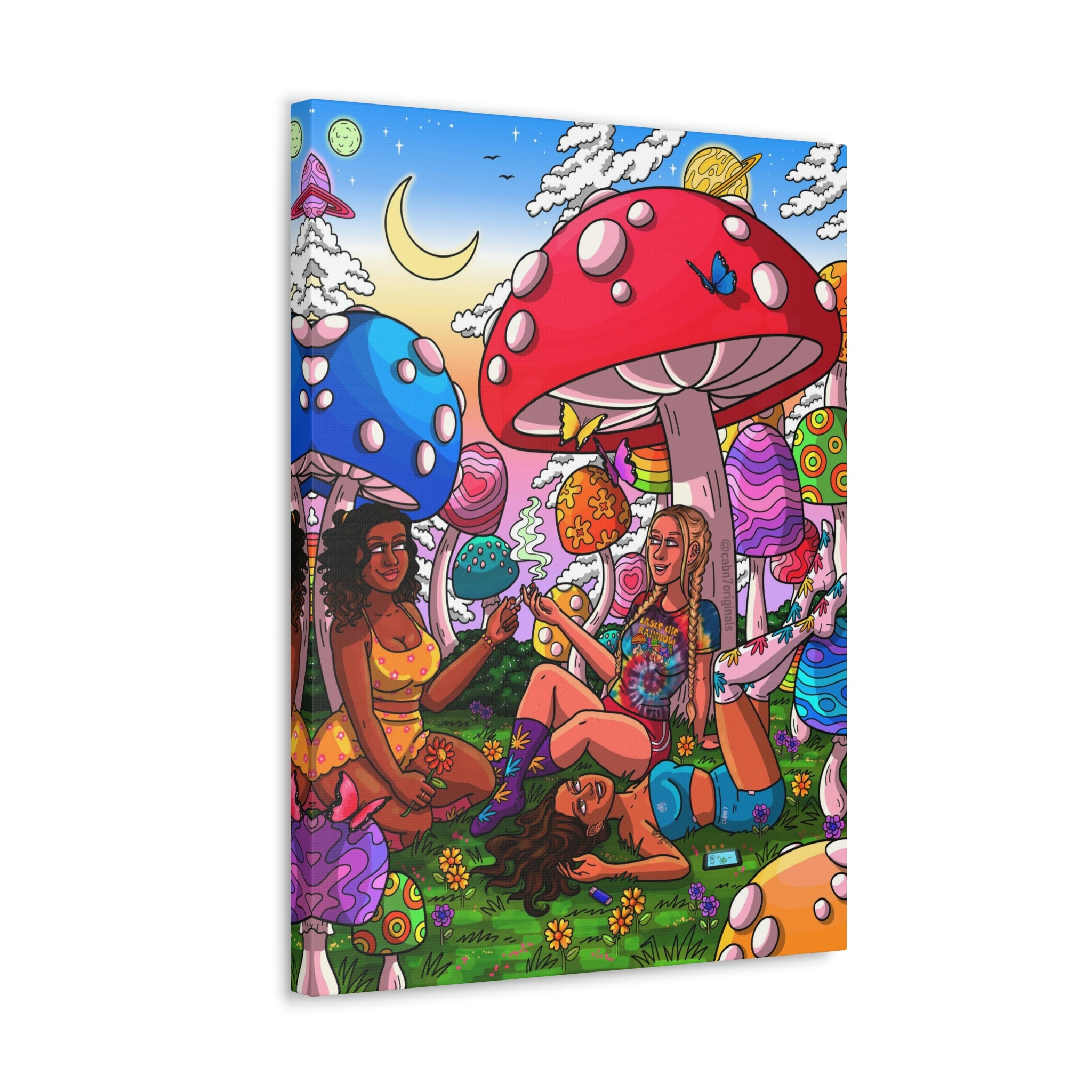 "Mushroom Meadow" Canvas Print