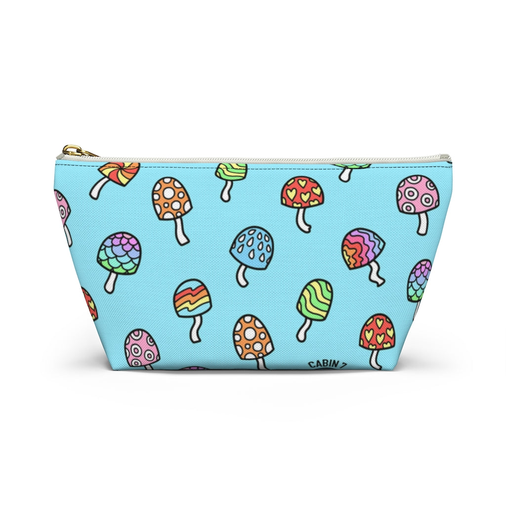 Blue Shrooms Zipper Pouch