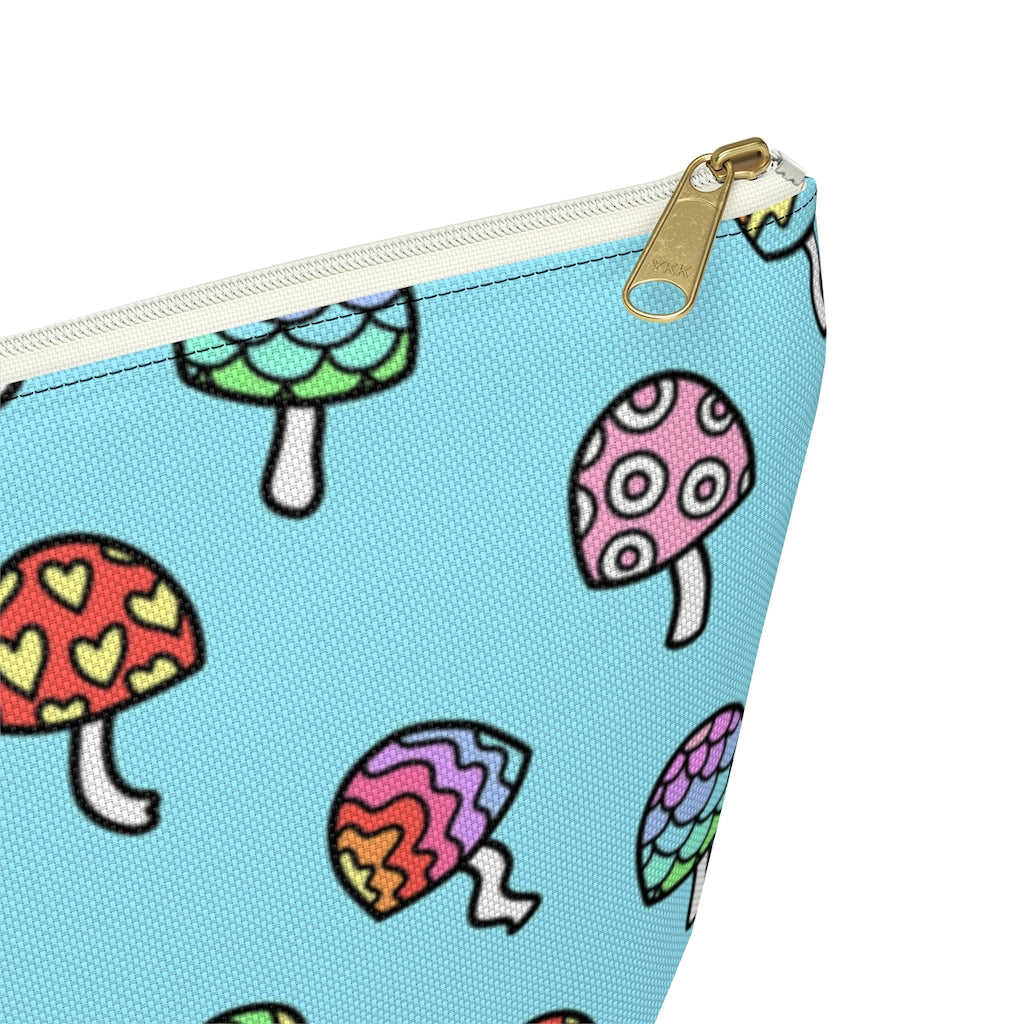 Blue Shrooms Zipper Pouch
