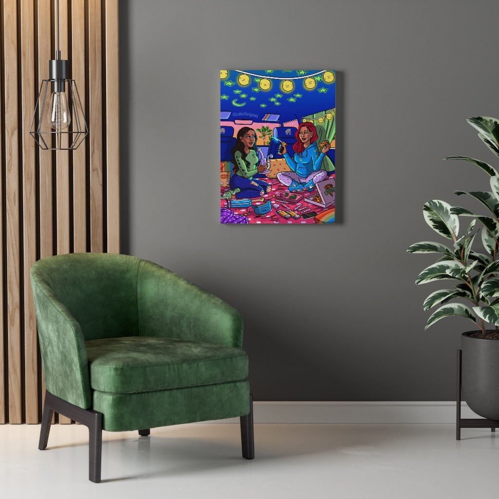 "Pizza & Dabs" Canvas Print