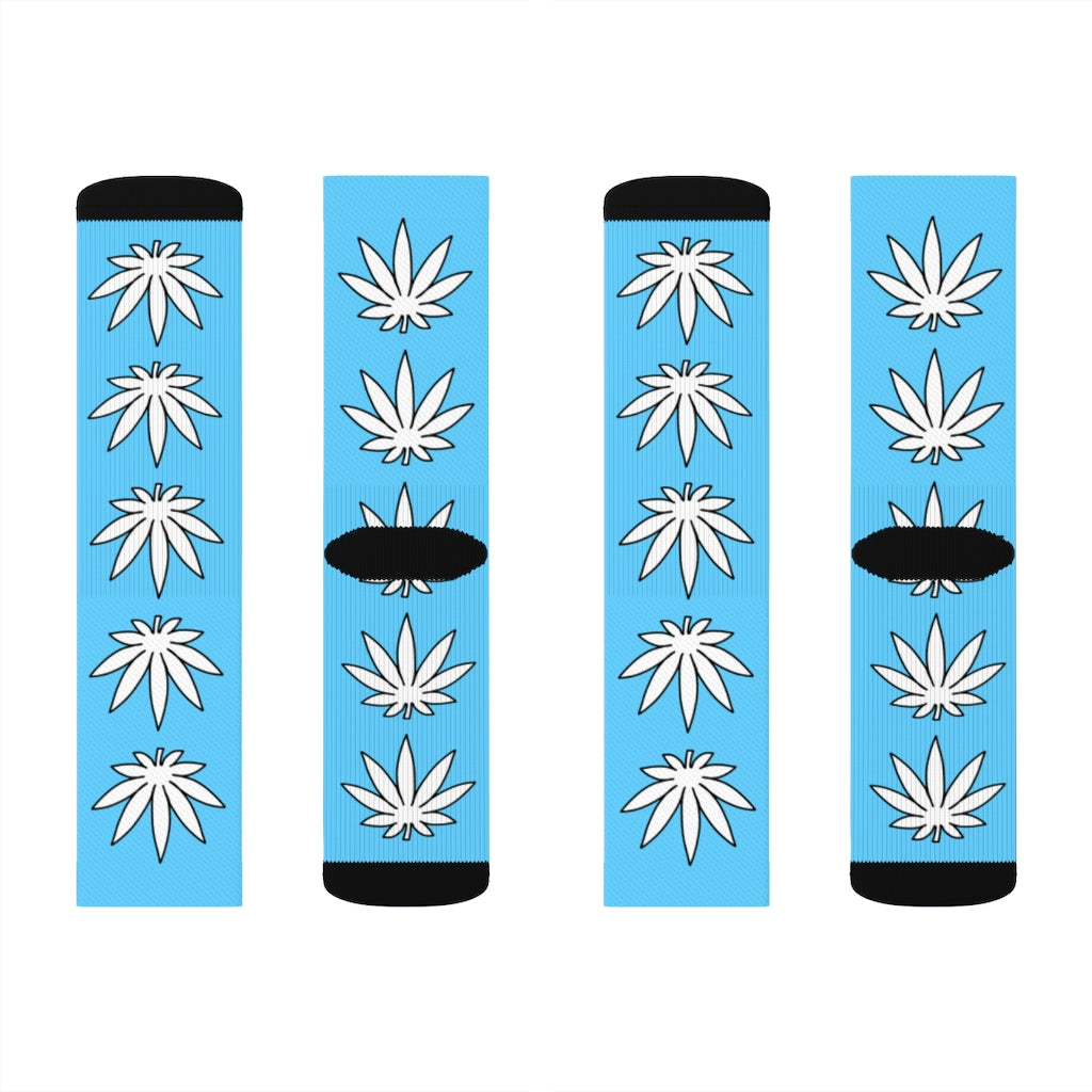 Lil' Leafy Socks - Sky