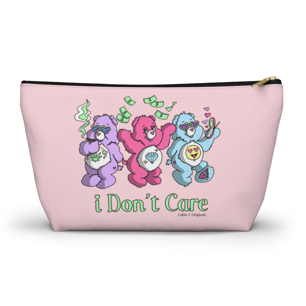 I Don't Care Zipper Pouch