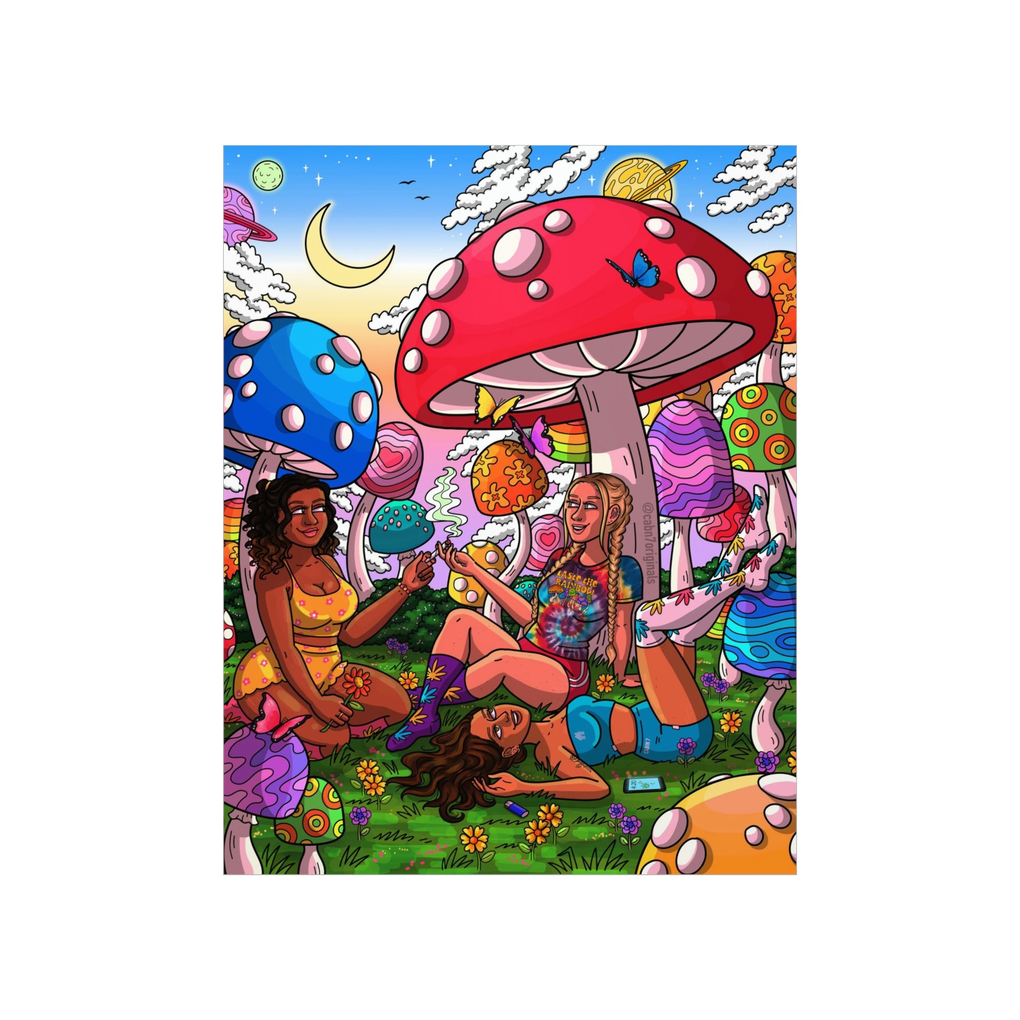 "Mushroom Meadow" Poster Print