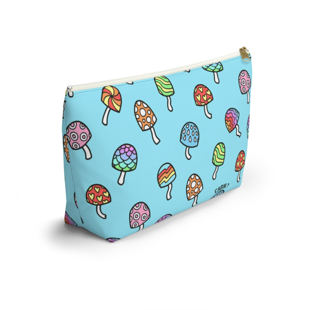Blue Shrooms Zipper Pouch