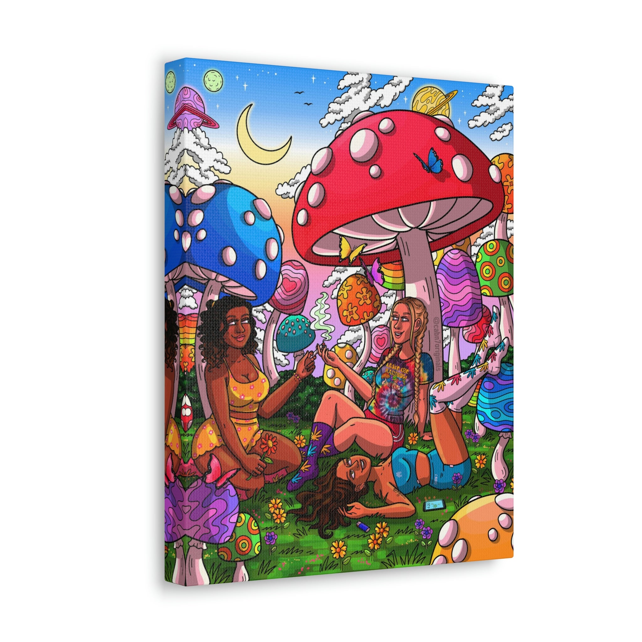 "Mushroom Meadow" Canvas Print