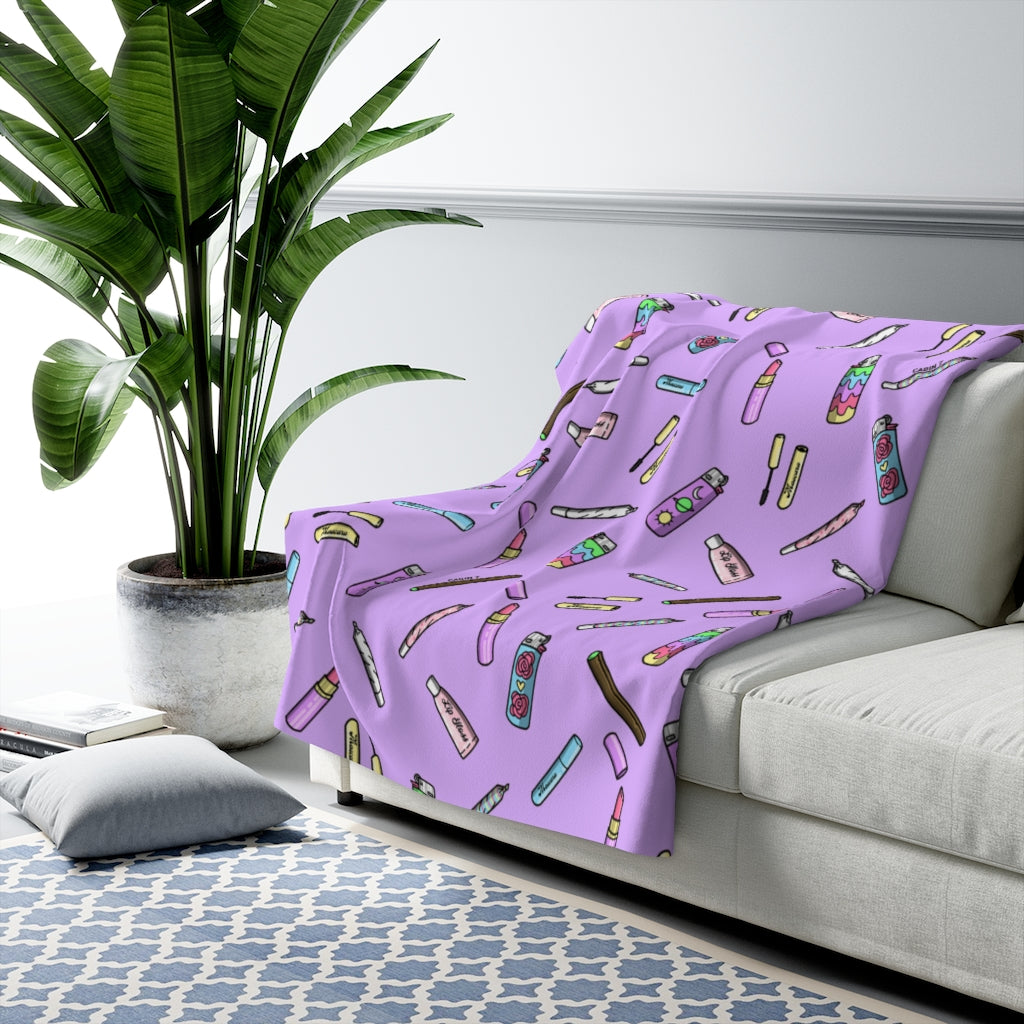 "Blazed & Boujee" Sherpa Fleece Blanket