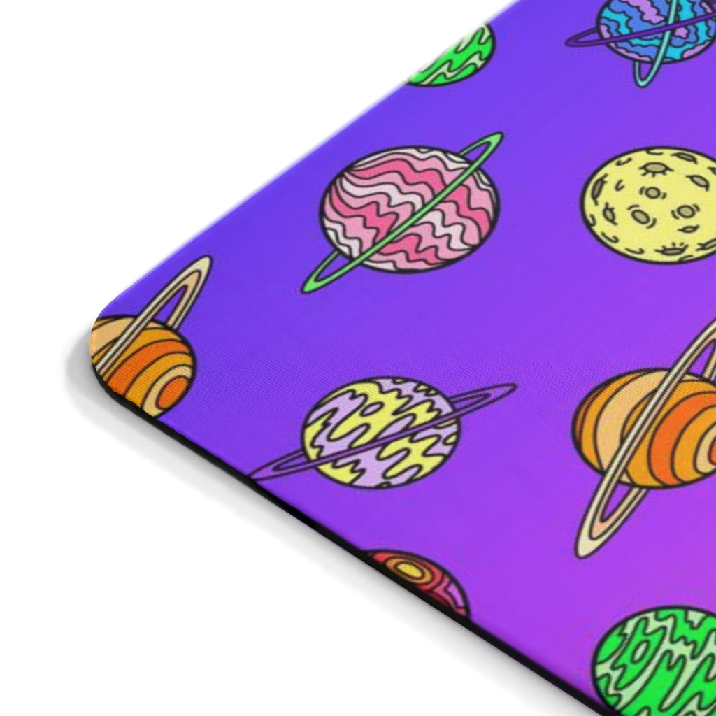 Neon Planets Mousepad