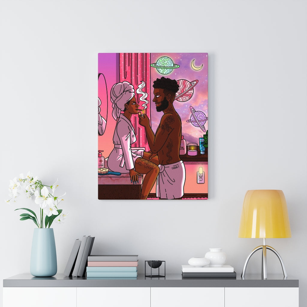 "Bath Time Blunt" Canvas Print
