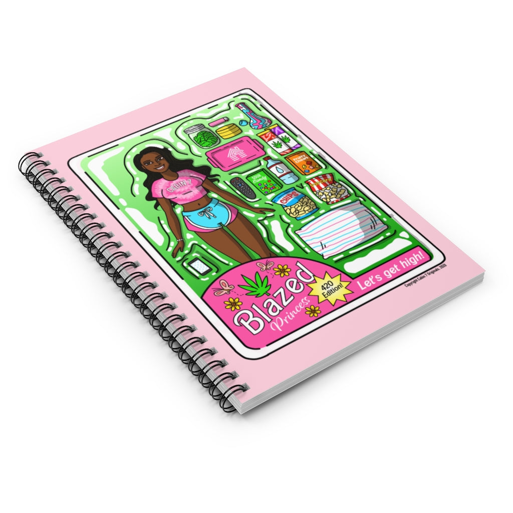 Black Blazed Princess Spiral Notebook