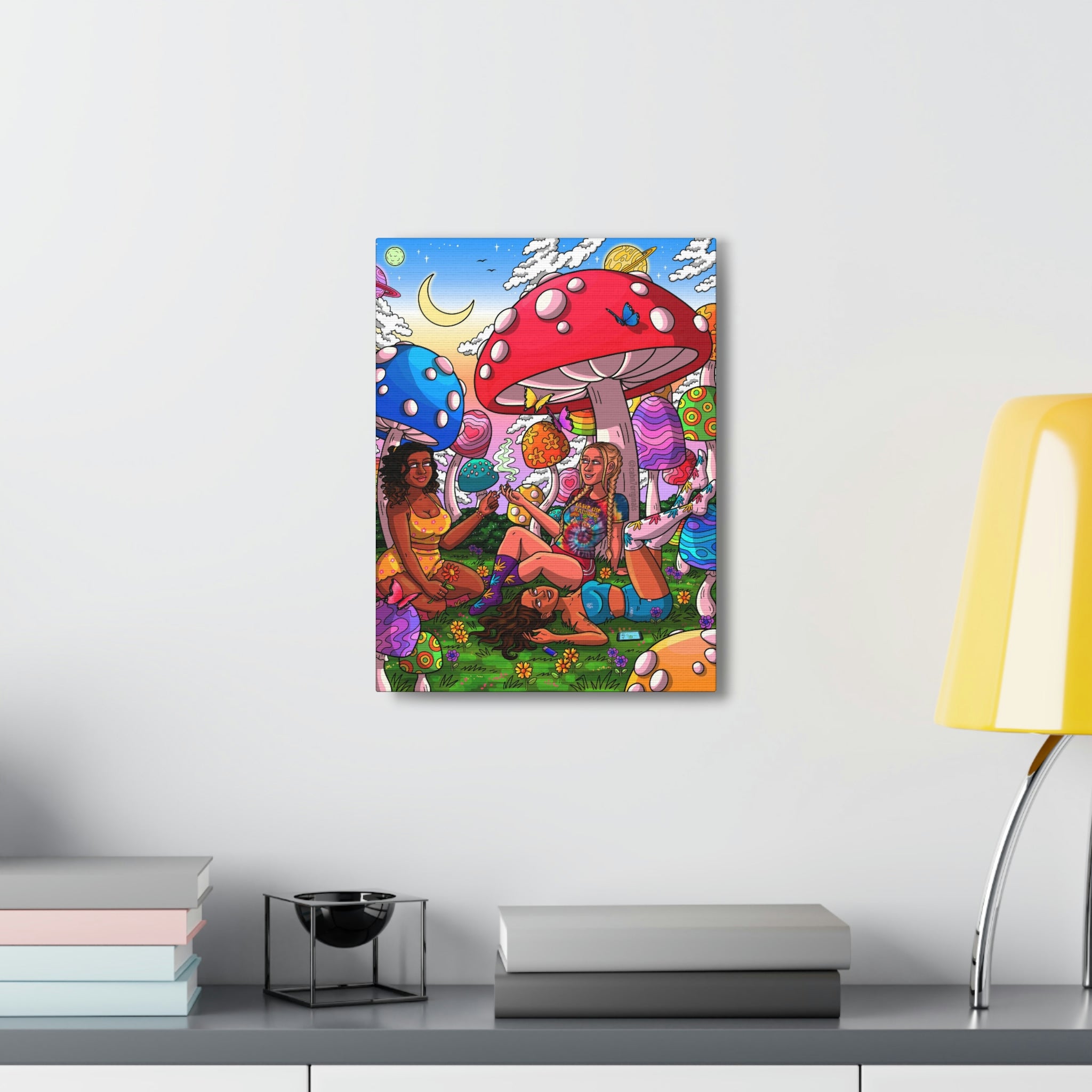 "Mushroom Meadow" Canvas Print