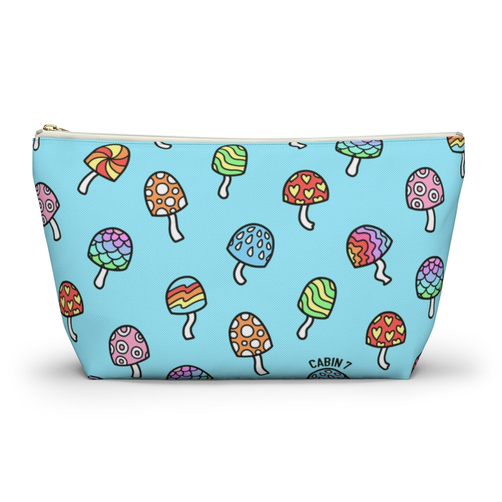 Blue Shrooms Zipper Pouch