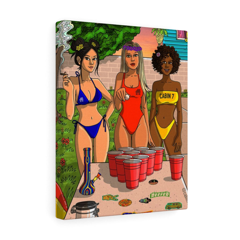 "Pong Girls" Canvas Print