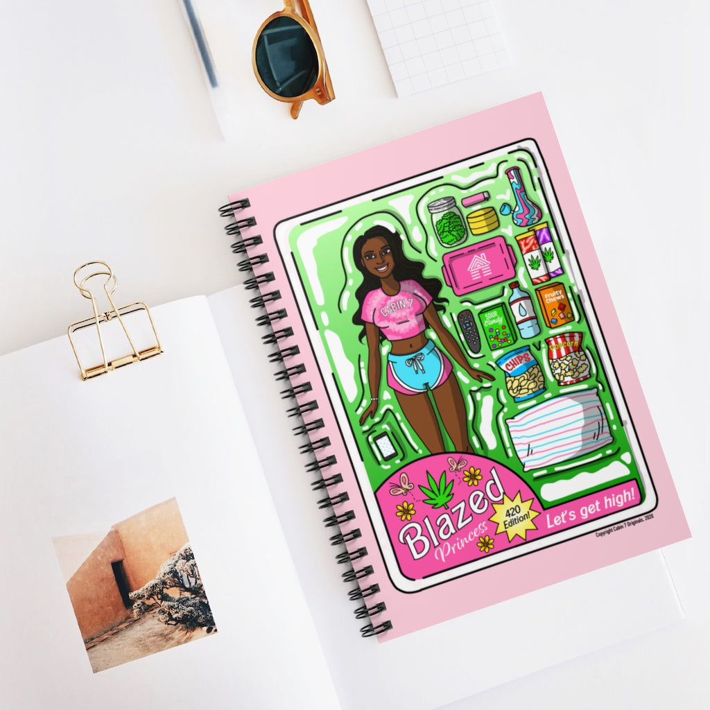 Black Blazed Princess Spiral Notebook