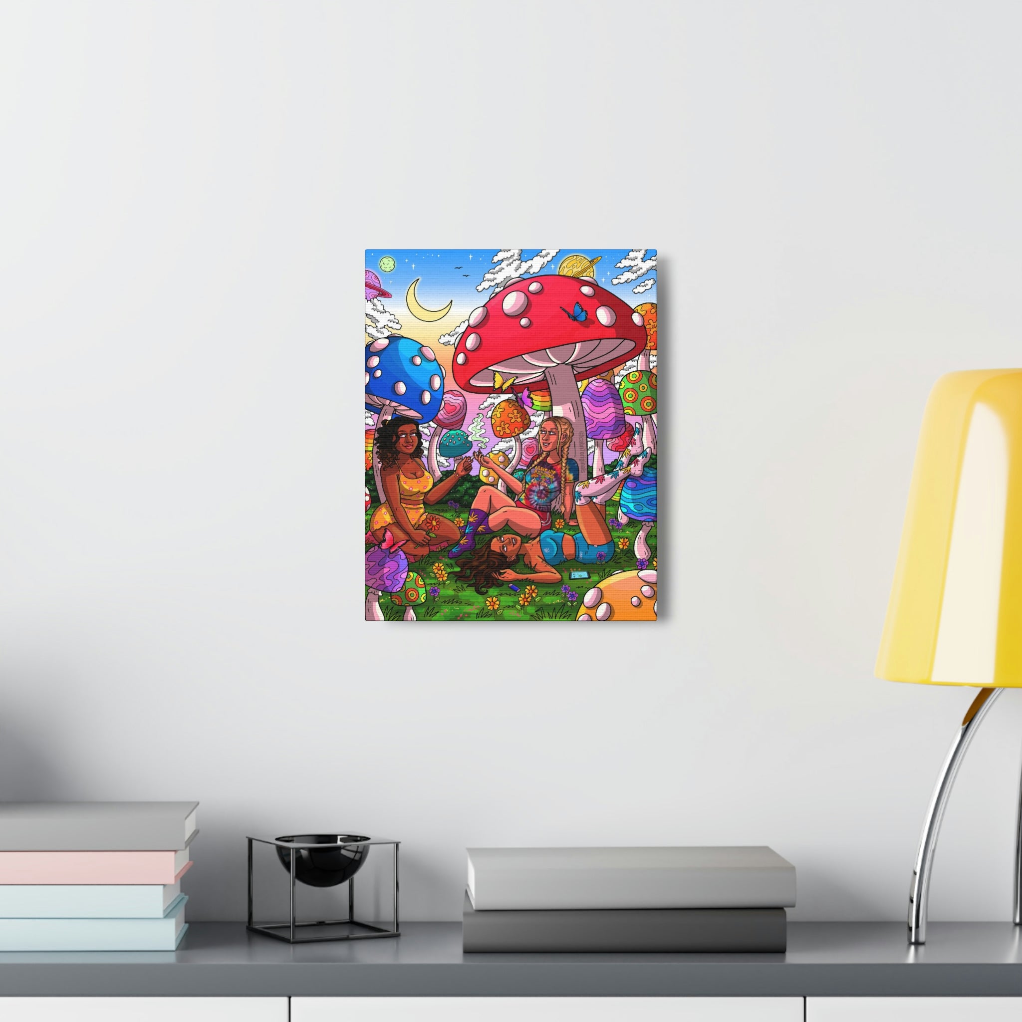 "Mushroom Meadow" Canvas Print