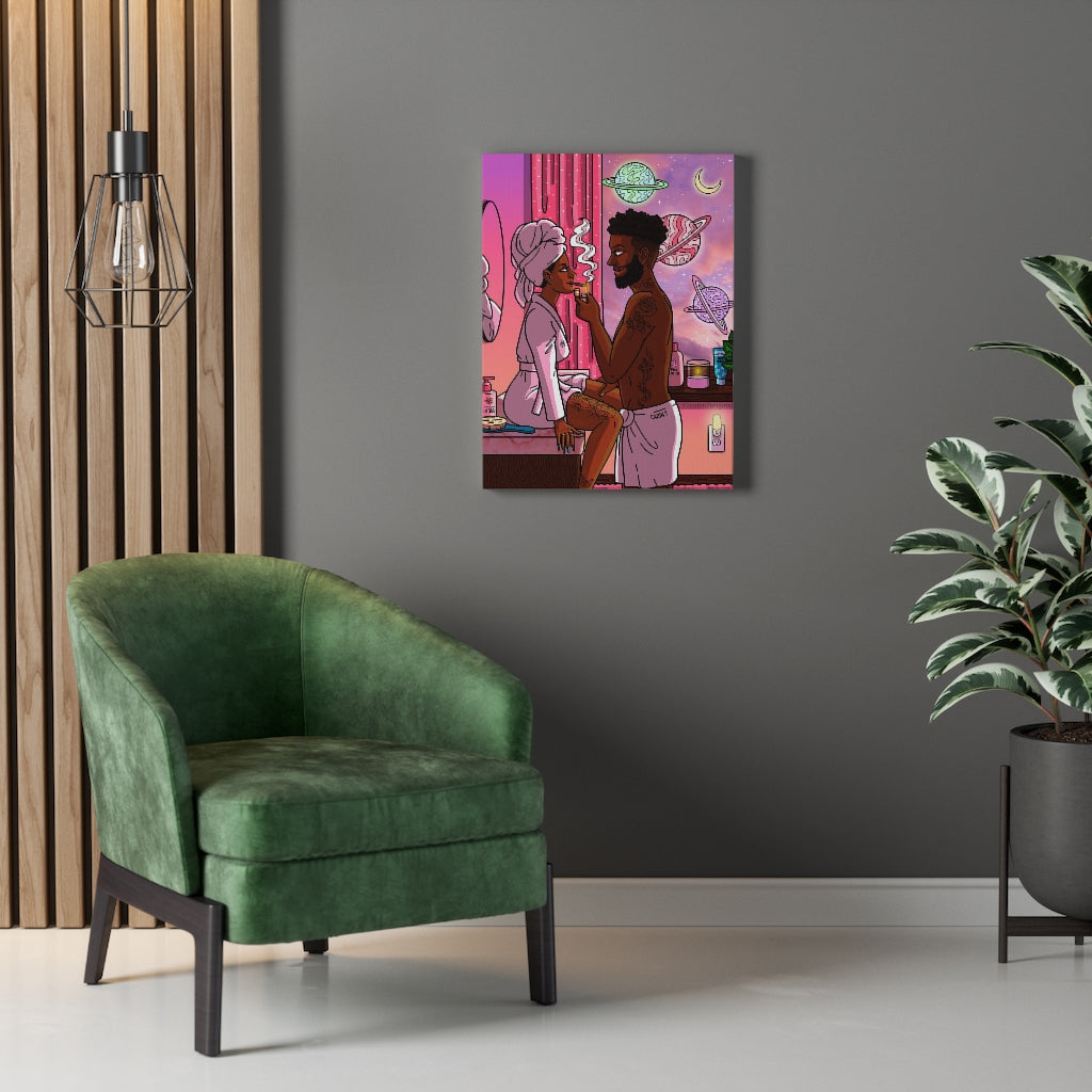 "Bath Time Blunt" Canvas Print
