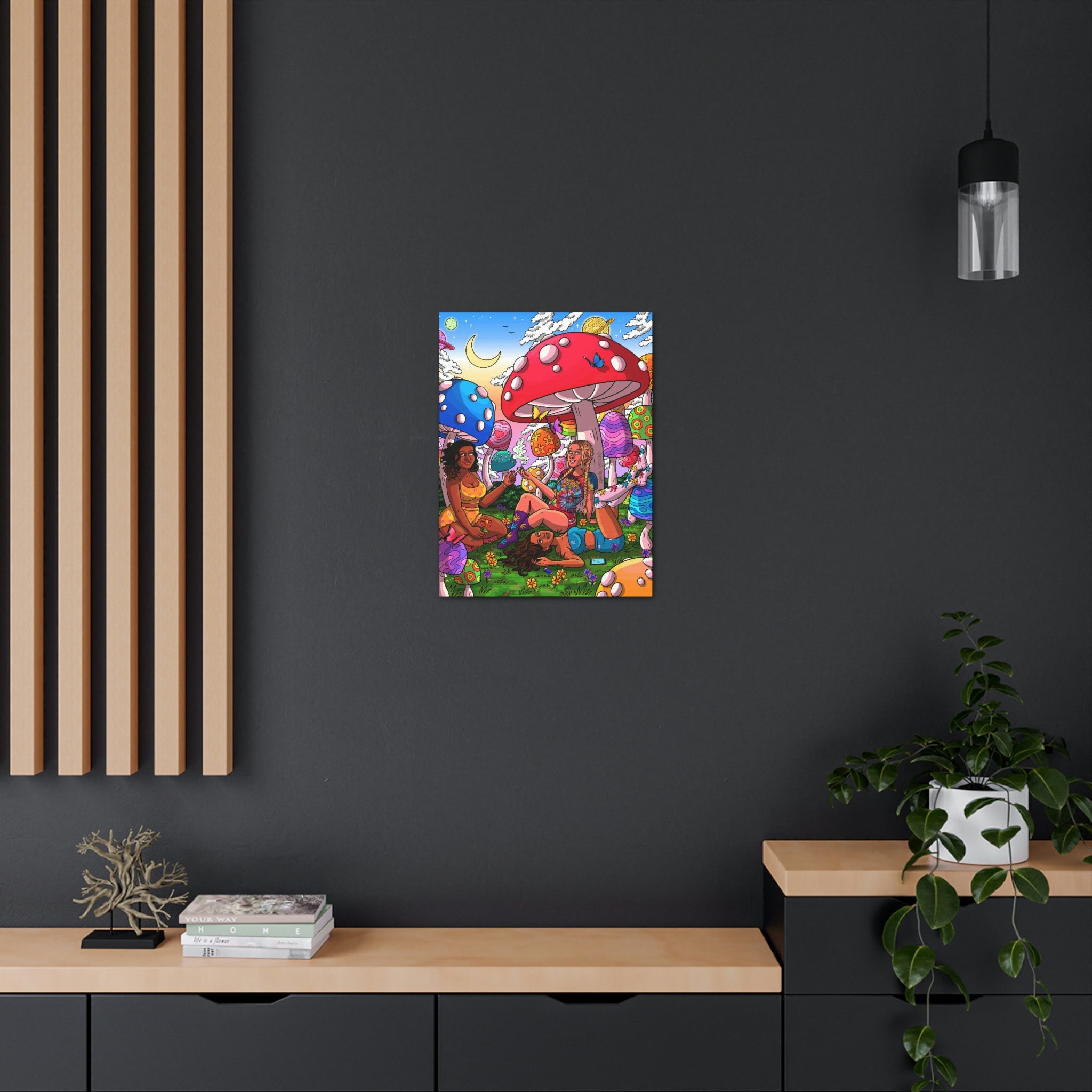"Mushroom Meadow" Canvas Print