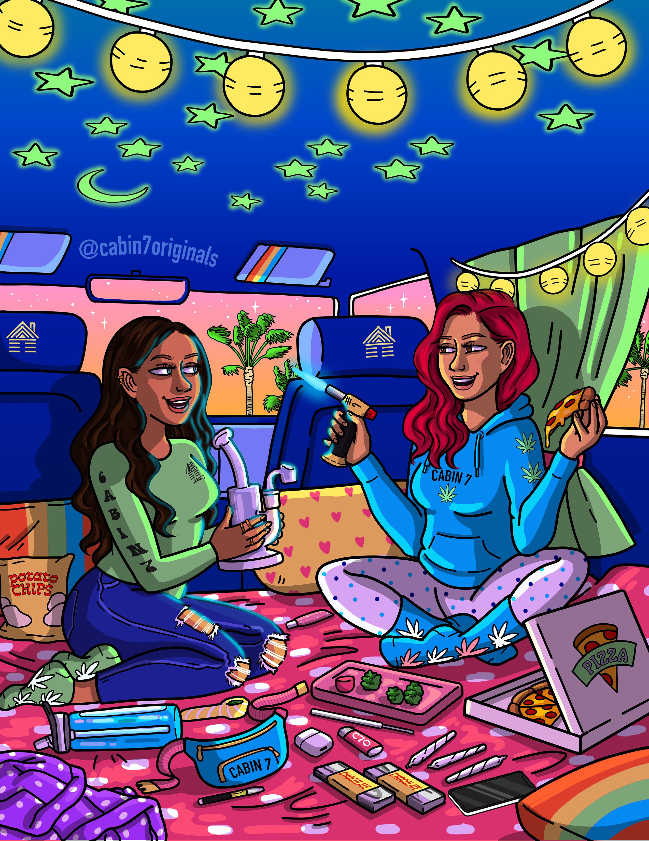 "Pizza & Dabs" Poster Print