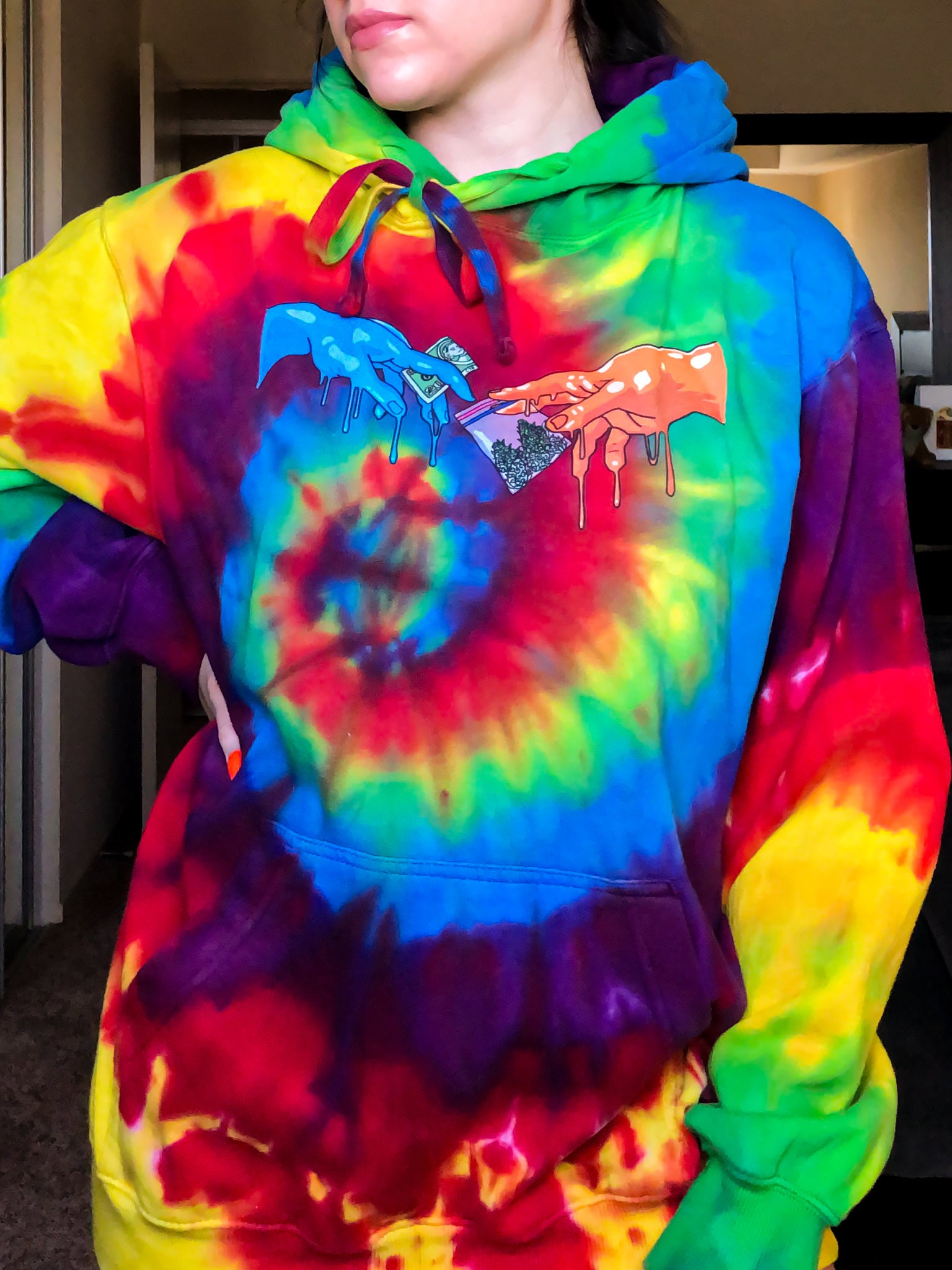 Michelangelo's Mary Tie-Dye Hoodie