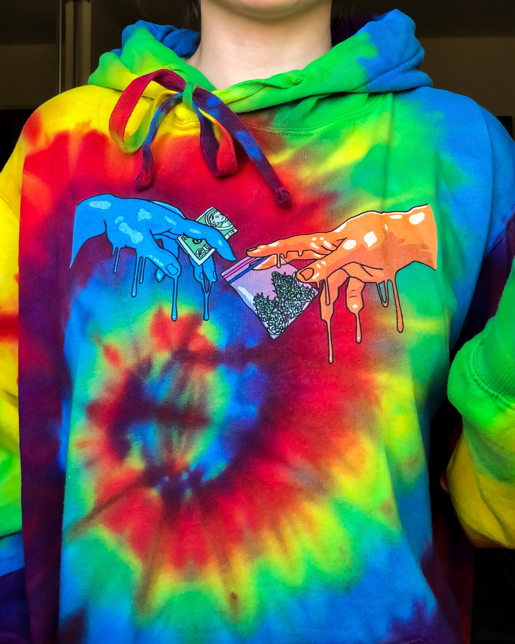 Michelangelo's Mary Tie-Dye Hoodie