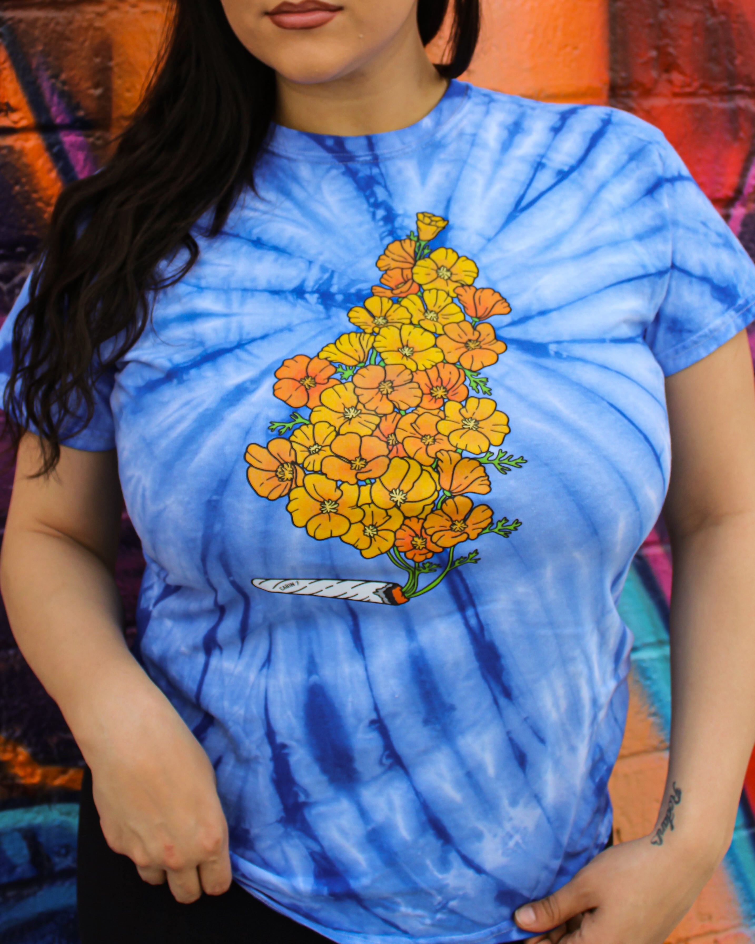 Golden Poppies Tie Dye T-Shirt