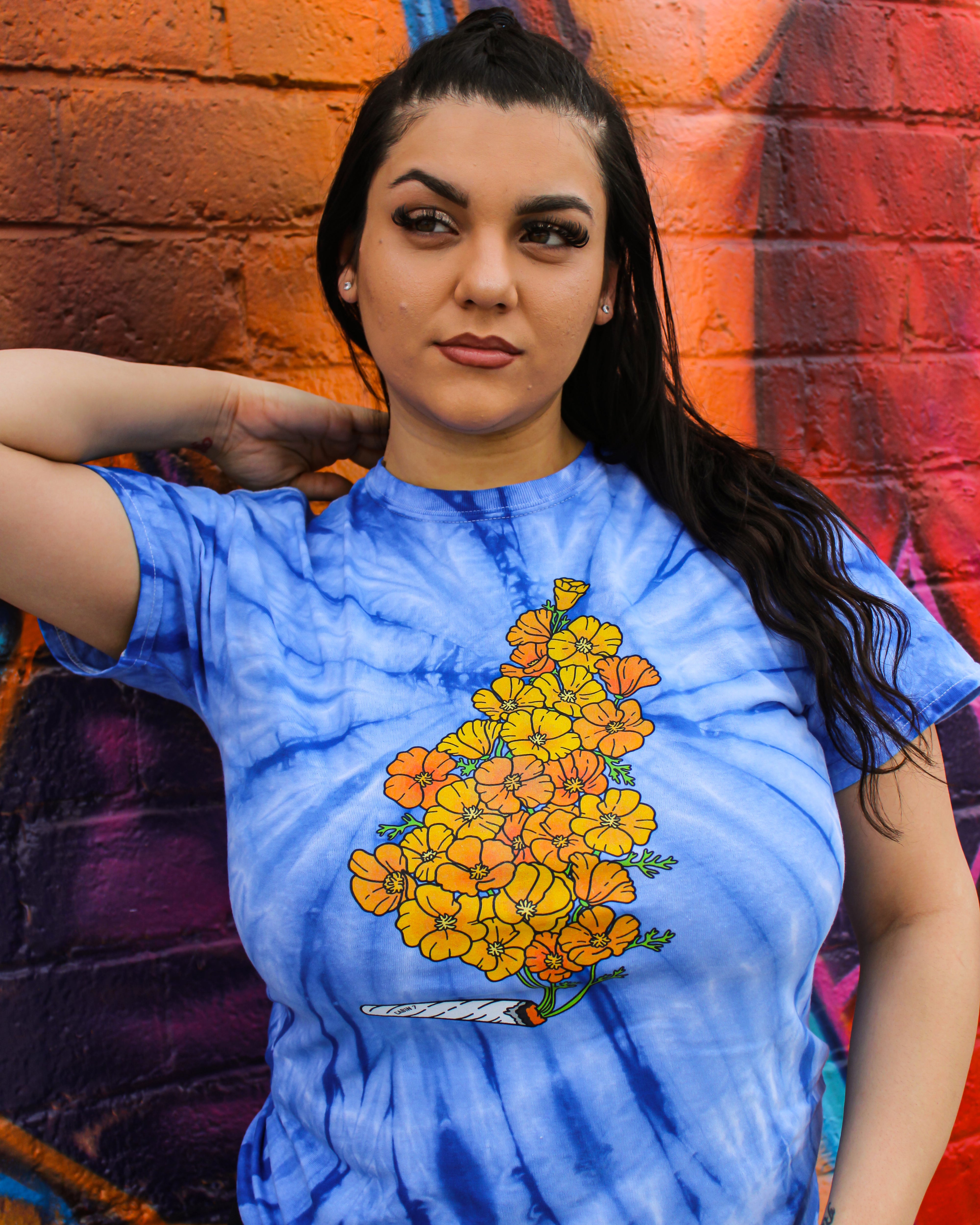 Golden Poppies Tie Dye T-Shirt