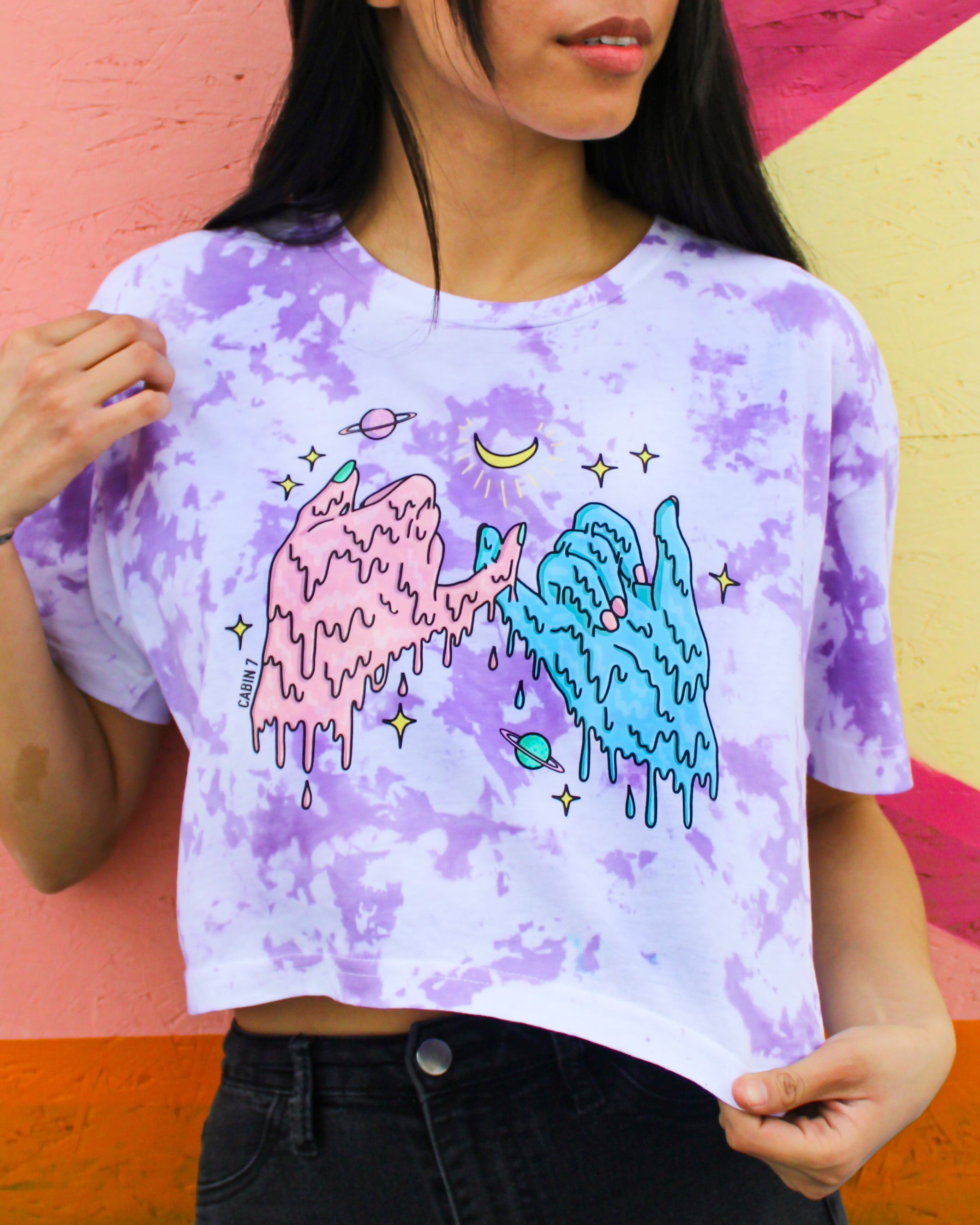 Pinky Promise Tie Dye Cropped Tee