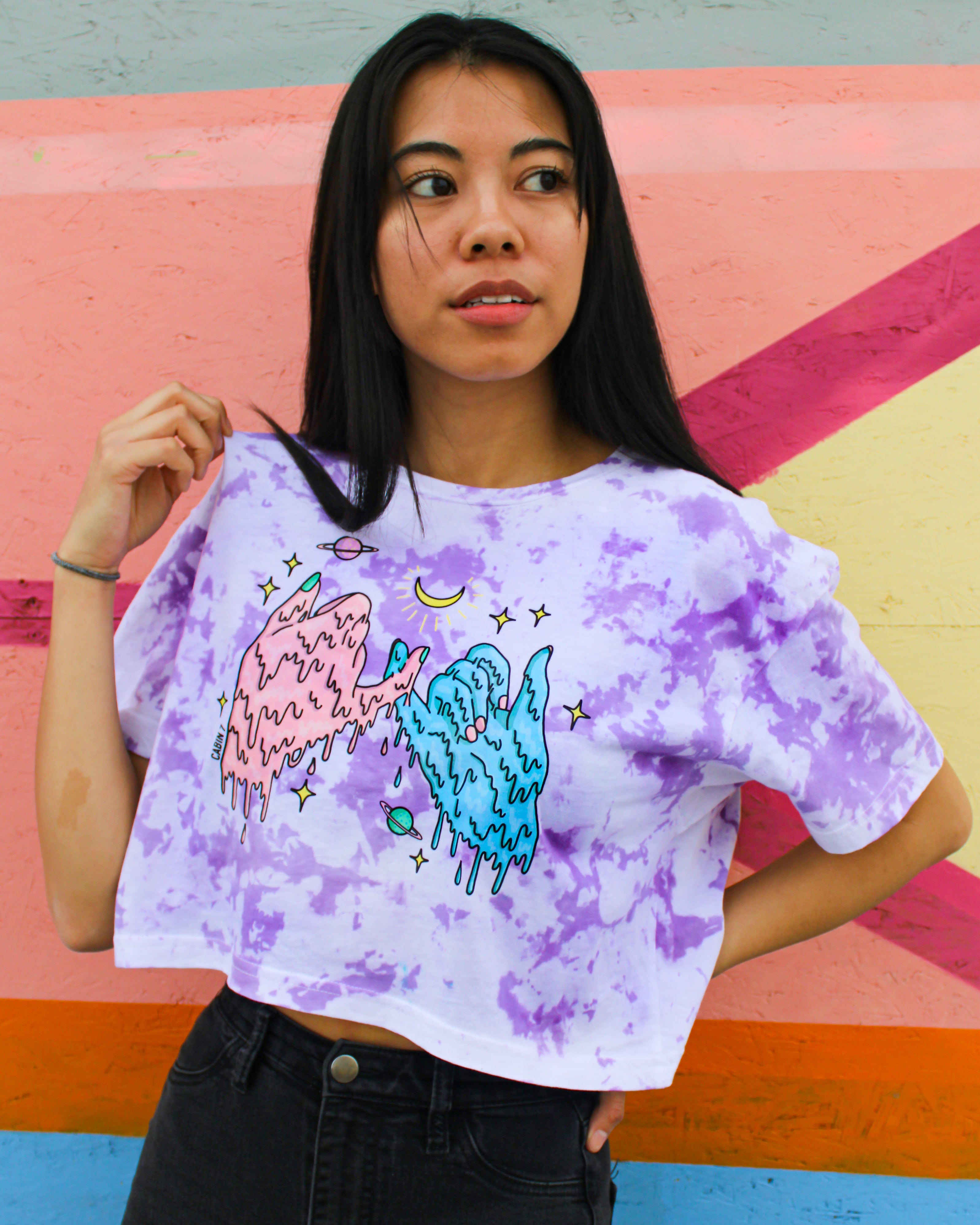 Pinky Promise Tie Dye Cropped Tee