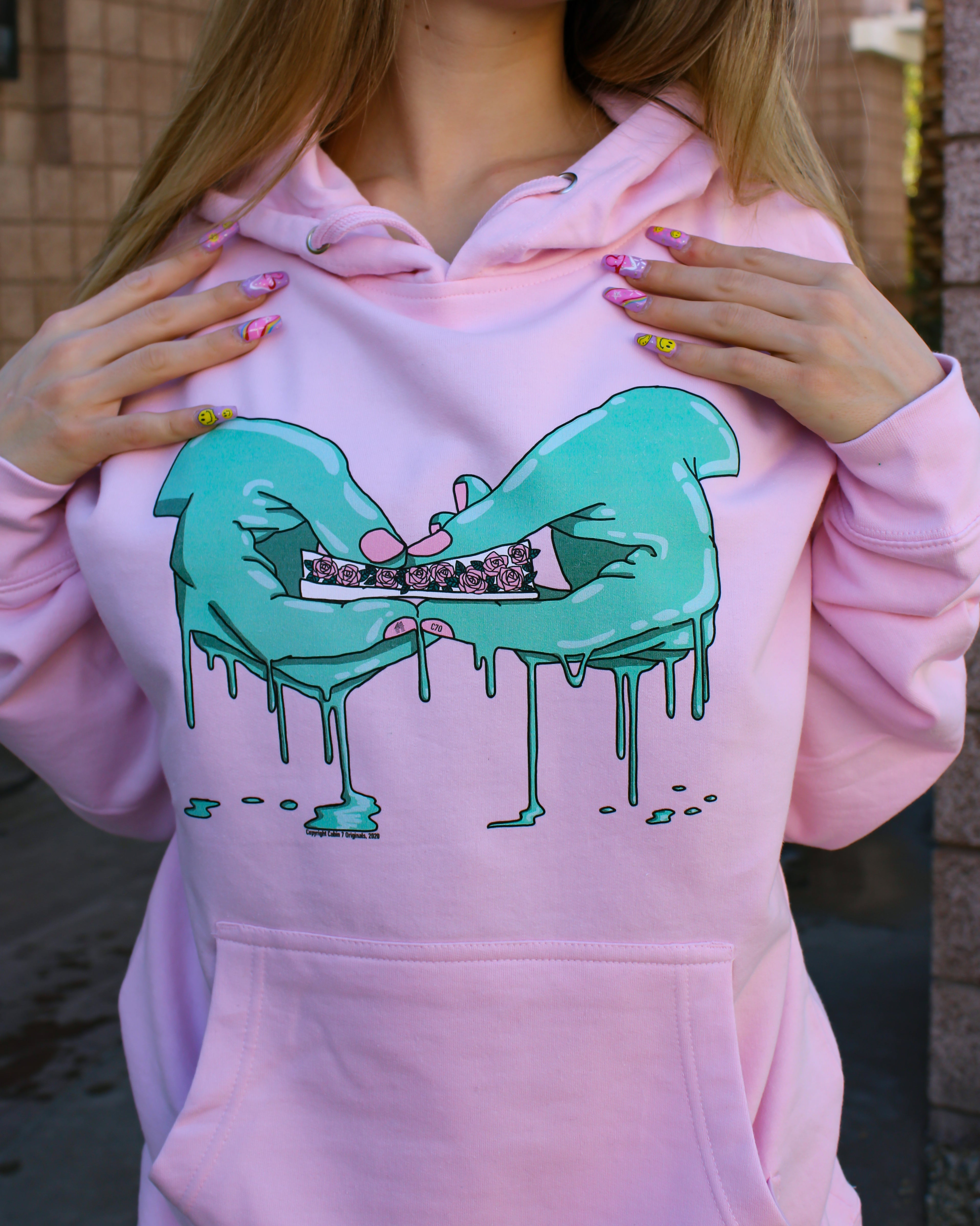 Flower Power Hoodie - "Bubblegum"
