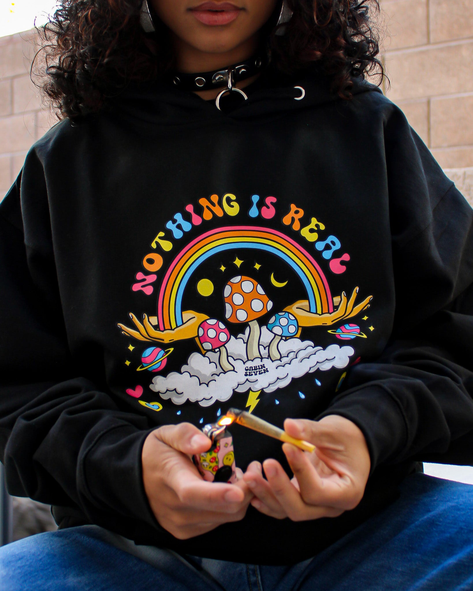 Nothing Is Real Hoodie - BLACK