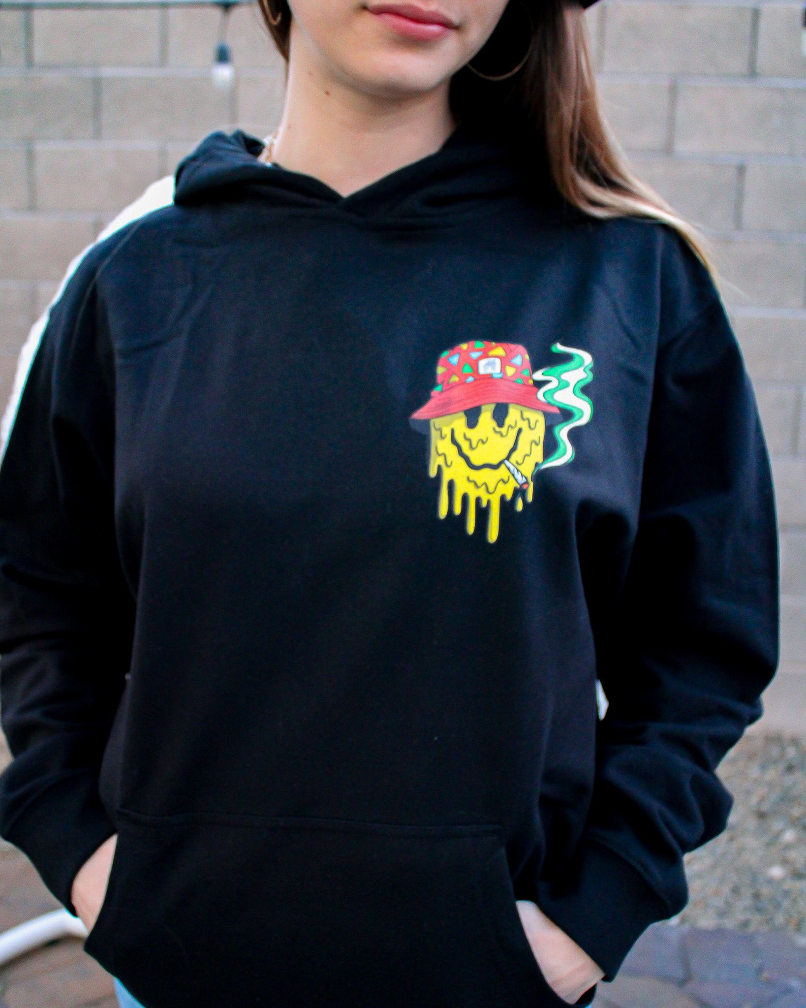 Stoney Smiley Hoodie - BLACK