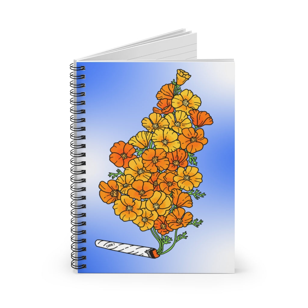 Golden Poppies Spiral Notebook