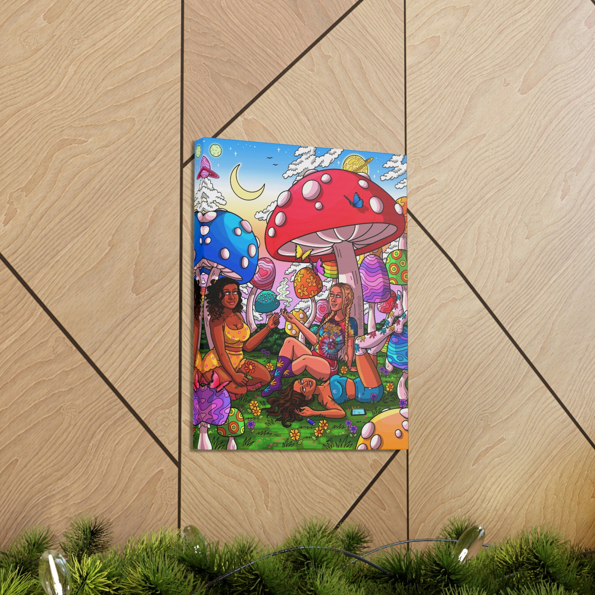 "Mushroom Meadow" Canvas Print