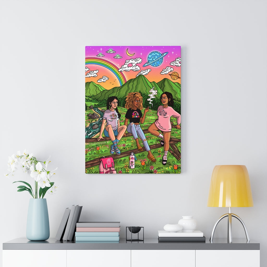 "Technicolor Meadow" Canvas Print